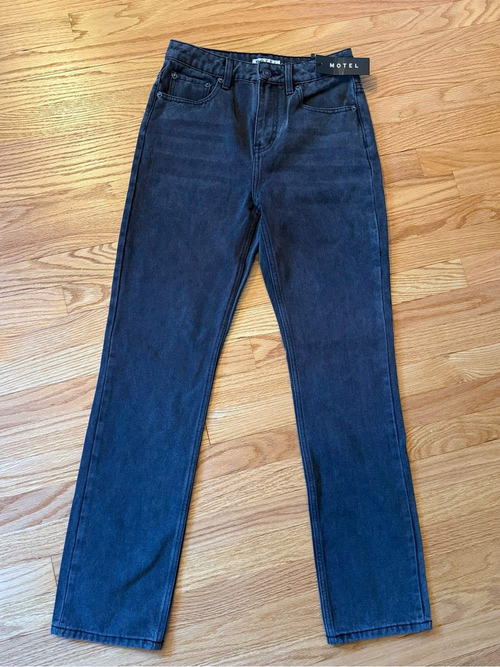 Motel Rocks High-Rise Straight Jess Jeans 52 in Black
